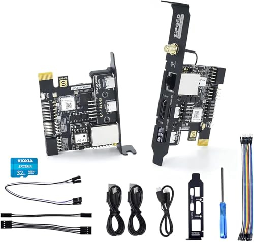 Sipeed NanoKVM IP-KVM Mini serveur de maintenance à distance 1TOPS NPU 1GHz C906 RISC-V Linux Single Board Computer avec port réseau HD-MI 100M (NanoKVM-PCIe ETH)