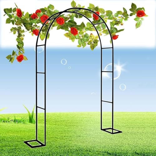 Gartenpavillon-Bogen aus Metall mit Stahlrohrrahmen für Kletterpflanzen und Rosenranken-Unterstützung, ideal für Partydekorationen