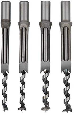 Square Hole Drill Bit, Mortising Attachment For Drill Press 4pcs 14‑19mm Woodworking Mortise Chisel Drill Bits Mortise Drill Bit Mortising Chisel Drill Bits Tool For Woodworking
