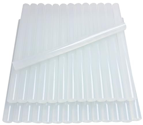 FZGUSYAF Barras de pegamento caliente 150 x 11 mm, transparente, para pistola de pegamento caliente de 11 mm, 28 unidades