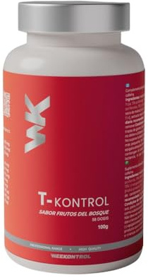 Weekontrol Termogénico Quemagrasa Potente 60 Raciones 102 Gr. Té T-Kontrol en Polvo formulado con Té Negro y Verde. Infusión quemagrasas Vegana Natural en 5 Sabores (Frutos Rojos)