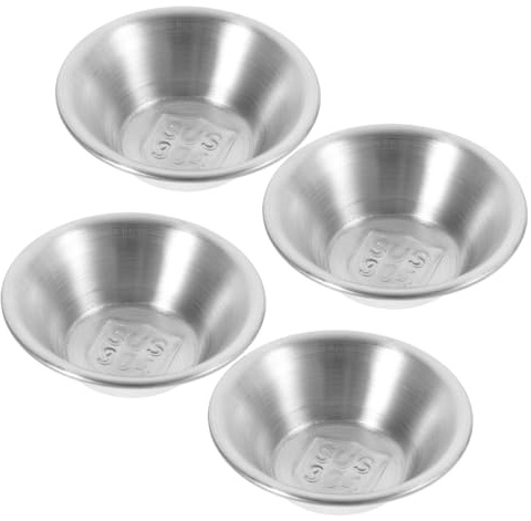 LABRIMP 4 pezzi Stampi Crostatine in Acciaio con Rivestimento Antiaderente Muffine e Torte Mini per Forno Facili da Pulire e Riutilizzabili