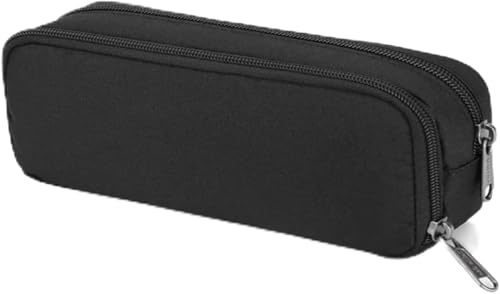 Federmäppchen, Mäppchen Federmappe, Große Kapazität Pencil Case, Stifteetui zur Aufbewahrung Von Stiften & Kosmetik, Größe Mäppchen Teenagerfeder Erwachsene Unisex, für Schule & Büro(Schwarz)