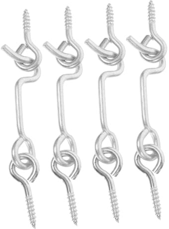 Gancio a Occhiello 4 Set per Porta in Acciaio al Carbonio