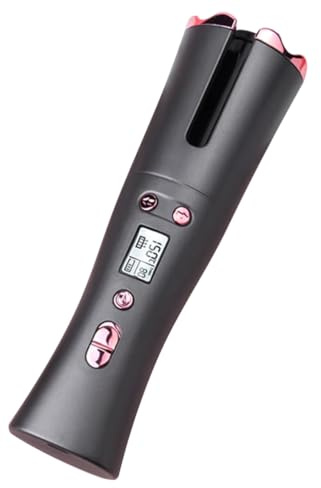 Mikinona Portable Hair Curler Wand LCD Temperature Timer, Adjustable Auto Curling Iron Suitable for Home and Travel Hair Styling Tools