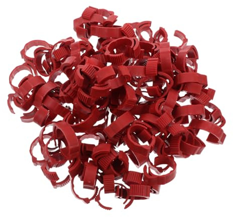 BESPORTBLE 100pezzi Fascette per Zampe di Pollo Vuote Accessori per Uccelli Anelli Regolabili Forniture Agricole per Identificazione Gestione di Pollame di Diverse Dimensioni