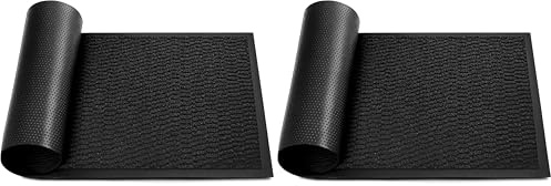 KEPLIN Felpudo Absorbente de Suciedad y Agua, Parte Trasera Antideslizante, fácil de Limpiar, Duradero y Lavable, Parte Inferior de PVC y Fibra de Polipropileno, Uso en Interiores y Exteriores,