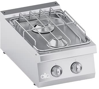 Plaque de cuisson 2 feux gaz banc cm 40x70x25 RS3614