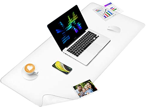 Schreibtischunterlage Transparent,60 * 40cm, PVC Tischschoner, wasserdicht, Geschmacklos, Runde Kanten, Rutschfest Strukturiert,Mauspad