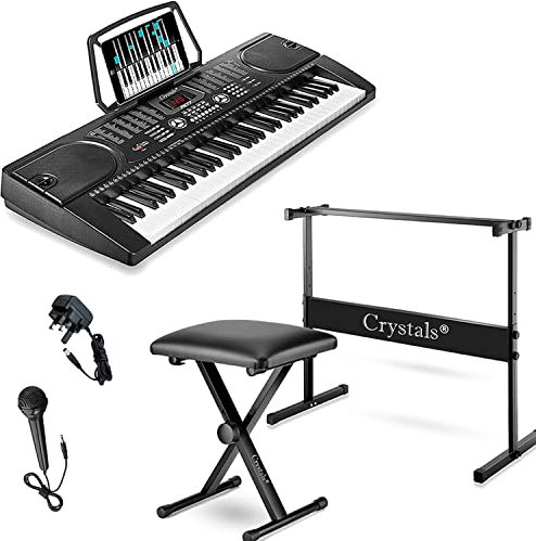 61 Key Electronic MP3 Piano Keyboard Digital Instrument with Music Chair + Piano Stand