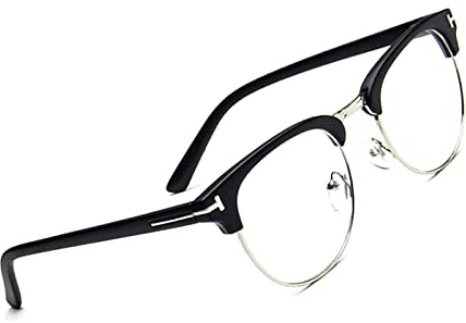 Occhiali Anti Luce Blu Uomo per il Blocco Della Cefalea Uv, Antiriflesso Vintage Anti Luce Blu Occhiali Comodi Occhiali Da Vista Anti Filtro Blue Per Uv Pc Gaming C5