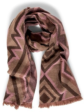 STREET ONE Damen A572150 Schal Bedruckt, Rocky Brown, A