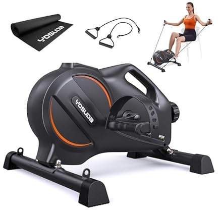 YOSUDA Under Desk Bike with 16-Level Magnetic Resistance, Mini Exercise Bike with Bluetooth App, Pedal Exerciser While Sitting for Office Workers & Seniors, Leg Machines for Home Exercise & Recovery