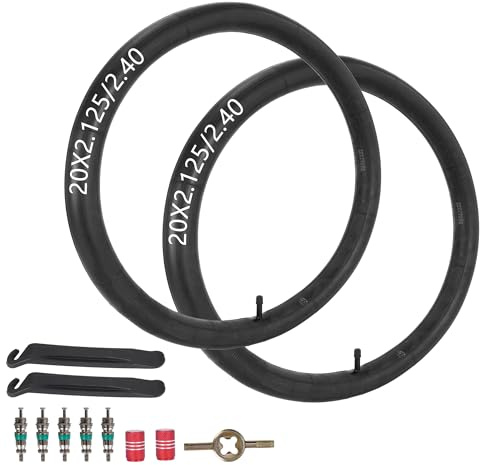 20 x 2,125/2,40 Fahrradschlauch AV32 mm Schrader-Ventil | Kompatibel mit 20 x 2,10 20 x 2,125 20 x 2,20 20 x 2,30 20 x 2,40 Fahrradreifen,20 Fahrradschlauch mit Reifenhebern,2 Stück