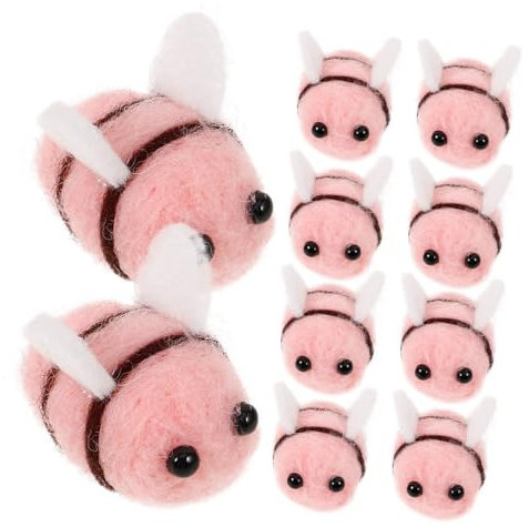 JEWEDECO 10stücke Mini Filz Bienen Bastelsets DIY Zubehör Für Kostüme Dekorationen Und Kinderzimmer Für Partys Und Kreative Projekte Leuchtenden Farben
