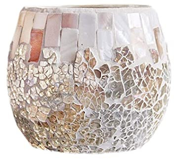 WEYFH Kandelaber Kerzenhalter Kerzenständer Muschel Helles Glas Mosaik Kerzenhalter Ornamente Candlelight Dinner Dekoration Kerzenständer Ornament