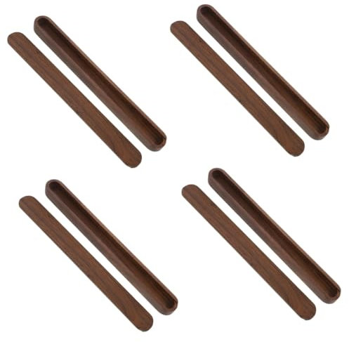 TOPBATHY 4 Teilige Box Aus Schwarzem Walnussholz Essstäbchenbox Essstäbchen Servierutensilien Haushaltsutensilienetui Essstäbchenhalter Für Reiseutensilien
