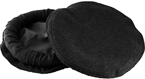 Ökenklänning Pakol ullmössa Topi Pakul afghansk munkhatt basker Chitral Chitrali Karakol Pashtun manuell justerbar passform, Svart, one size