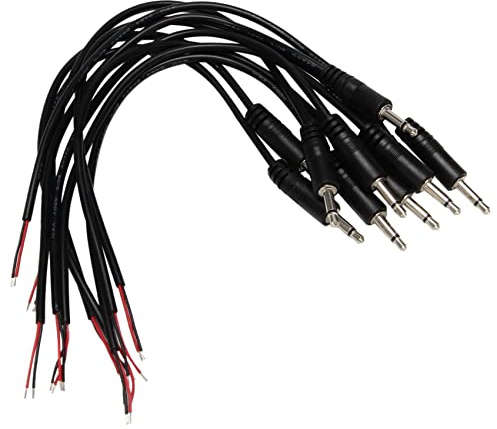 Sessleger 10 Stück -Stecker, blank, offenes Ende, 2-polig, Mono, 1/8 , 3,5 mm, Klinkenstecker, Audiokabel, Reparatur
