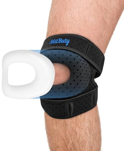 MitButy Ginocchiera Ortopedica – Tutore Ginocchio Regolabile con Apertura Rotulea e Imbottiture in Gel Integrate, Palestra, Artrosi Ginocchio – Fascia per Ginocchio e Supporto Sportivo per Uomo&Donna