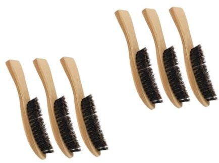 SAFIGLE 2 Sätze Bartbürste Reisepinsel Men Care Bartpflege-kit Beard Care Bartpflege+set Porter Männer Ehrlich Eber Professional Wildschweinborstenbart Rasieren Hölzern 3 Stück * 2