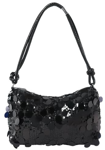 Uoocg Clutch Silber Glitzer Pailletten Tasche Schultertaschen Abendtasche Damen Hohe KapazitäT Mit ReißVerschluss Handtasche FüR Prom Hochzeit Party Bankett