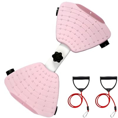 Bomefoi Twist Board für Fitness - Workout Twisting Board mit Widerstandsbändern - Beine Arme Fitnessgeräte rutschfest mit geringem Lärm für Erwachsene, Teenager, Frauen, Männer