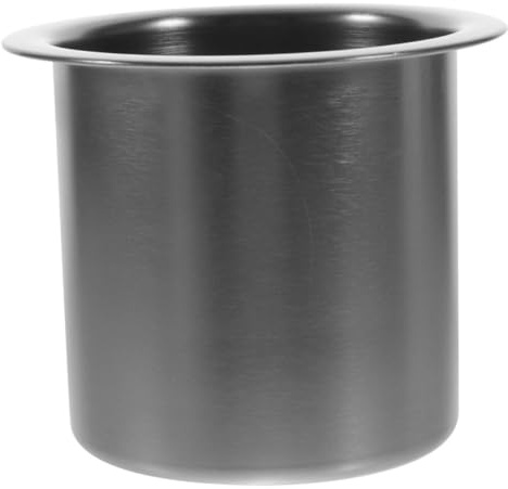 CONGARTENO Portabicchieri in Acciaio per Inserto Resistente e Facile da Installare Compatibile con Poltrone Camper Barche e Golf Cart Finitura Nero Nichel Spazzolato