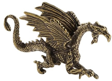 rongweiwang Kung Fu-tehusdjursmodell drakefigur västerländska miniatyrer hantverksprydnad ren koppar djurprydnad hantverk souvenirdekor terumsdekoration liten europeisk drakestaty