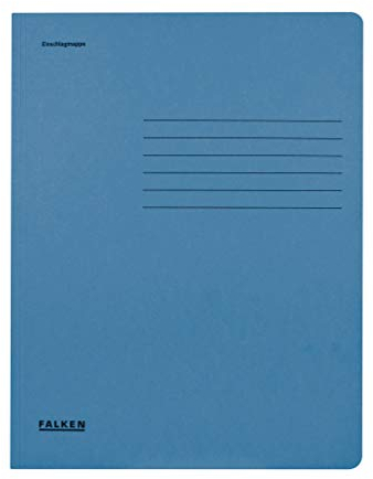 Original Falken 25er Pack Einschlagmappe. Made in Germany. Aus Recycling-Karton mit 3 Innenklappen für DIN A4 blau Juris-Mappe Sammelmappe Dokumentenmappe Aufbewahrungsmappe