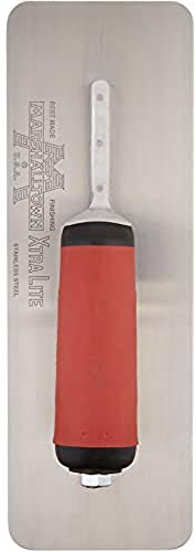 Frattazzo per intonacatura veneziana Marshalltown con manico DuraSoft, in acciaio inox, per stuccatori, dimensioni: 279x95 mm