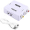 OcioDual Adattatore HDMI RCA, Adattatore Scart HDMI per TV, Convertitore HDTV to VGA, Presa Scart per TV, Connessione video PAL/NTSC 1080p per PC, PS1, PS2, N64, HDMI2AV, Colore Bianco