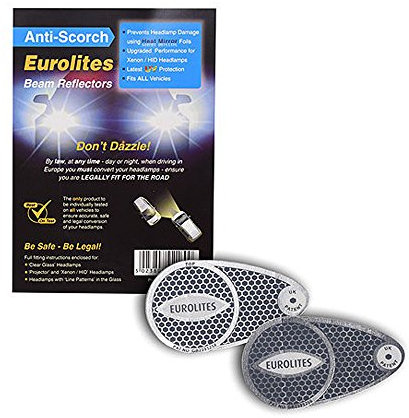 2X SETS OF HEADLAMP BEAM DEFLECTORS HEAD LIGHT CONVERTORS ADAPTOR EURO DRIVING COMPATIBLE FOR ALL VEHICLES
