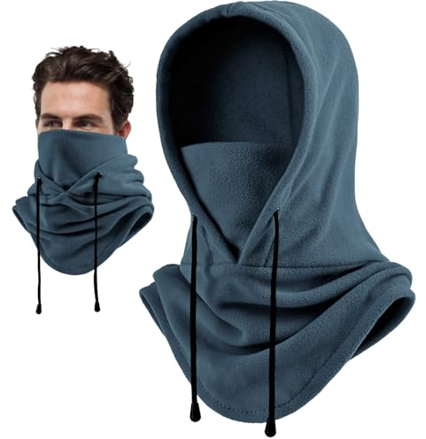 A-forest Multifunzionale Passamontagna Viso Passamontagna Freddo Maschera Maschera da Sci Cappello Nero Maschera Biker Snow Board Protezione dal Freddo (Grigio)