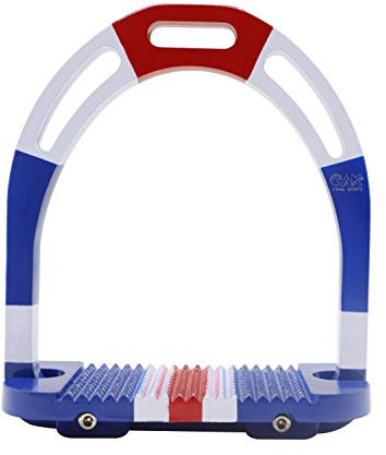AK Aluminium-Steigbügel mit beschichteten Farben (11,9 cm, UK-Flagge)
