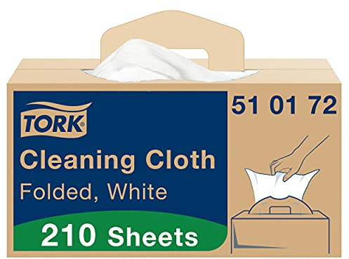 Tork Multipurpose Cleaning Cloth White W7, One-at-a-Time Dispensing, 1 x 210 Cloths, 510172