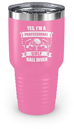 Teegarb Letter Blanket 850 ml Trinkbecher, Edelstahl, Farben, Neuheit, professionelle Golfbälle, Taucher, Experte, Retriever, lustig, passendes Spielen, Golferplatz, Recycler, 850 ml, Pink