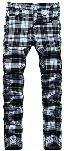 Herren Chino Hose Chinohose Anzughose Anzug Herrenhose Röhrenhose Pants Elegant Business Slim Fit Regular Klassisch Classic Basic Herren Jogginghose Lässige Hosen Herren Slim Casual Feet (Blue, XL)