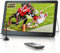 Desobry 14 inch Portable TV with Antenna 1080P freeview outdoor tv with DVB/T2 Tuner Rechargeable Battery Operated Mini TV LCD,Built-in Stand,HDMI Input,USB,AV