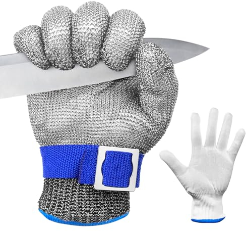Guantes de protección Brevanza anticorte Niveles 9 para cocina y carnicería (talla S)