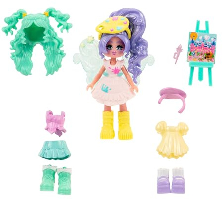 Royale High 3” School Spirit Fashion Pack: Art - Light Series 1-1 Figure with 15 Accessories - Wings Become Rings - Virtual Item Code Included - Ages 5+