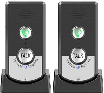 Matybobe 2 Pack Intercoms Wireless for Home Voice Bidirectional Caller Home Ultra Long Distance Portable Wireless Voice Interphone Elderly Caller Room to Room Communication Intercom