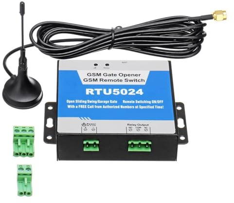 VCHICS Apri cancello GSM Quadband 850/900/1800/1900 MHz, Comando SMS, Supporto 850/900/1800/1900 MHz, Black