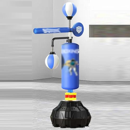 All-in-One verstellbares Box-Reaktionsball-Set - Stand-Alone-Boxsack - Cobra Reflex Bag für Stressabbau & intensives Training