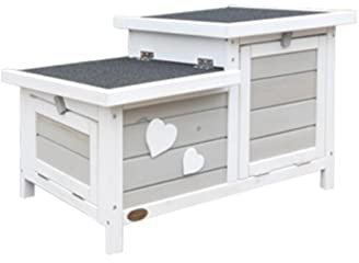 BGFYUSF Haustierhaus/Haustierkäfig Kaninchenvilla Kaninchenhaus für draußen Katzenhaus für drinnen Kaninchenkäfig für draußen Kleine Hundehütte Balkon Haustiernest,Gray