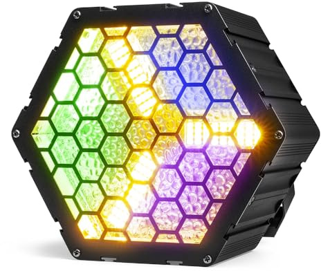 BeamZ RB90 Retro Stage Blinder 3 x 30 Watt LED Effektstrahler DMX Licht, 3-in-1 Bühnenlicht Deko DJ Lichtanlage Party, Lichtorgel Warmweiß, 72x RGB-SMD-LEDs, Stroboskop, Disco Beleuchtung, 5-Pin DMX