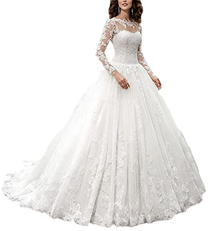 Elegante Vestido de Noche Largo de Encaje de Manga Larga en Color Blanco Roto para un Aspecto Sofisticado