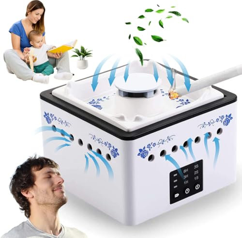 Cendrier sans fumée avec purificateur d'air, cendrier de 25 m³ avec écran LCD, éliminateur d'odeurs Rechargeable par USB, purificateur de détecteur d'air pour la Maison, Le Bureau, la Voiture Teal