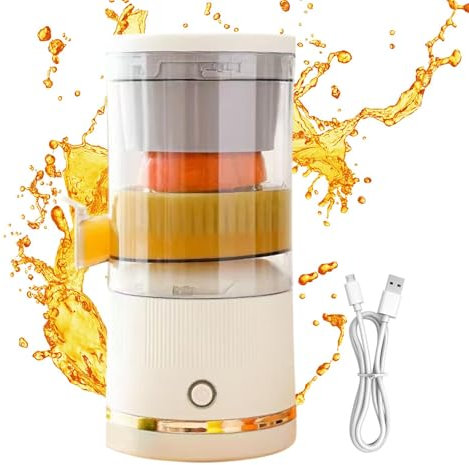 Exprimidor eléctrico de naranja, exprimidor automático de cítricos, exprimidor de frutas, exprimidor de jugo de naranja, licuadora, recipiente de jugo de 7.4 V, exprimidor de limón para limón, pomelo,