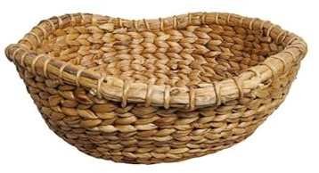 Belhome Panier décoratif rond en jacinthe d'eau 42 cm - MAUD